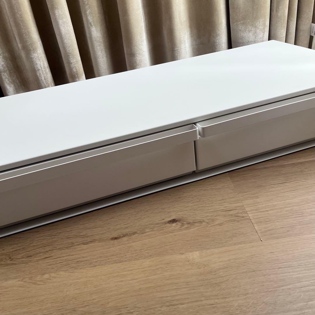 tower ツーウェイキッチン家電下引き出し&スライドテーブル W80 ホワイト