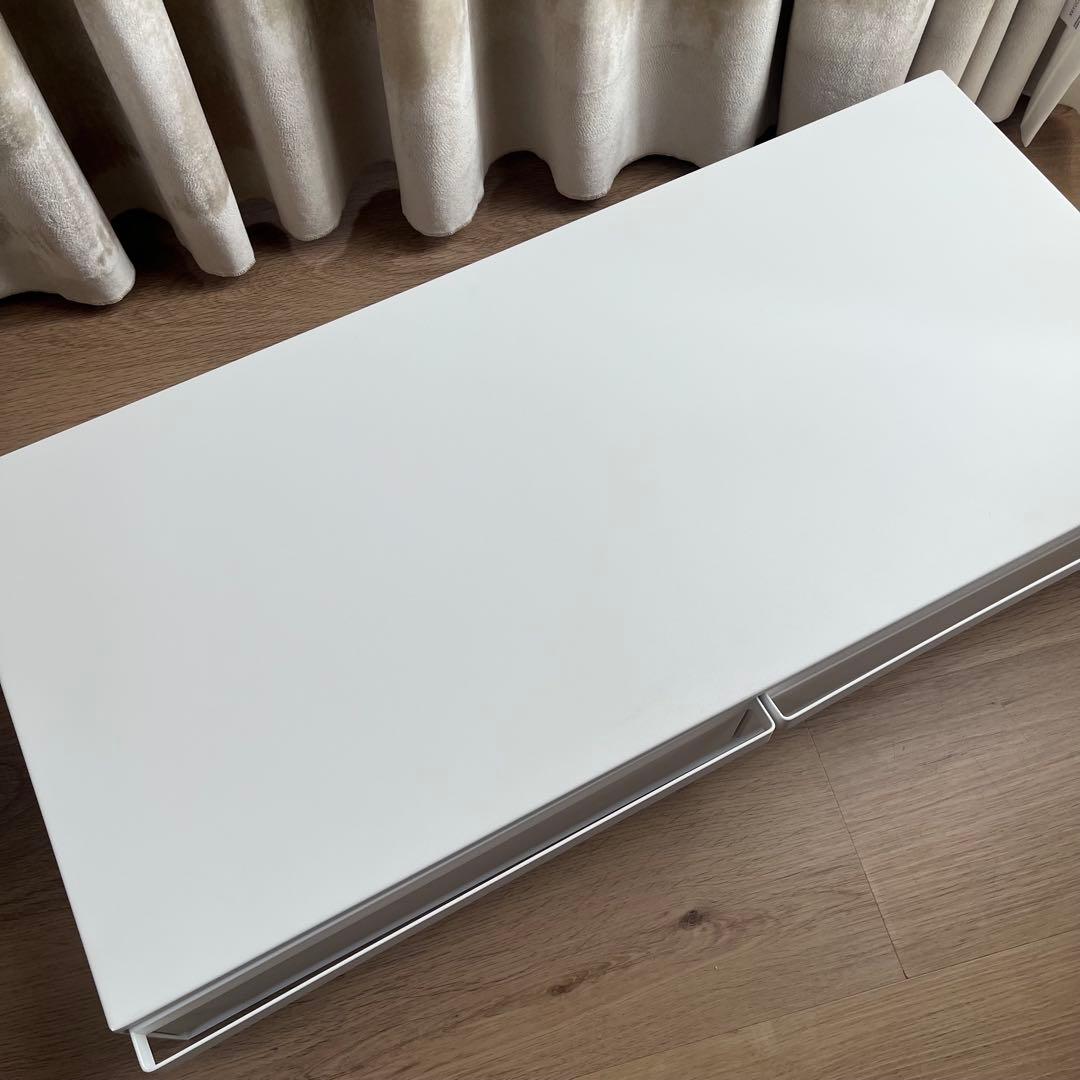 tower ツーウェイキッチン家電下引き出し&スライドテーブル W80 ホワイト