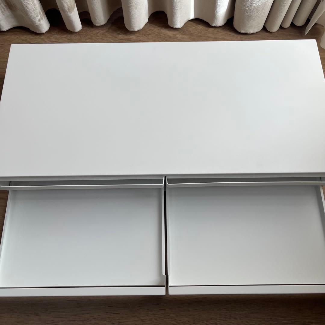 tower ツーウェイキッチン家電下引き出し&スライドテーブル W80 ホワイト