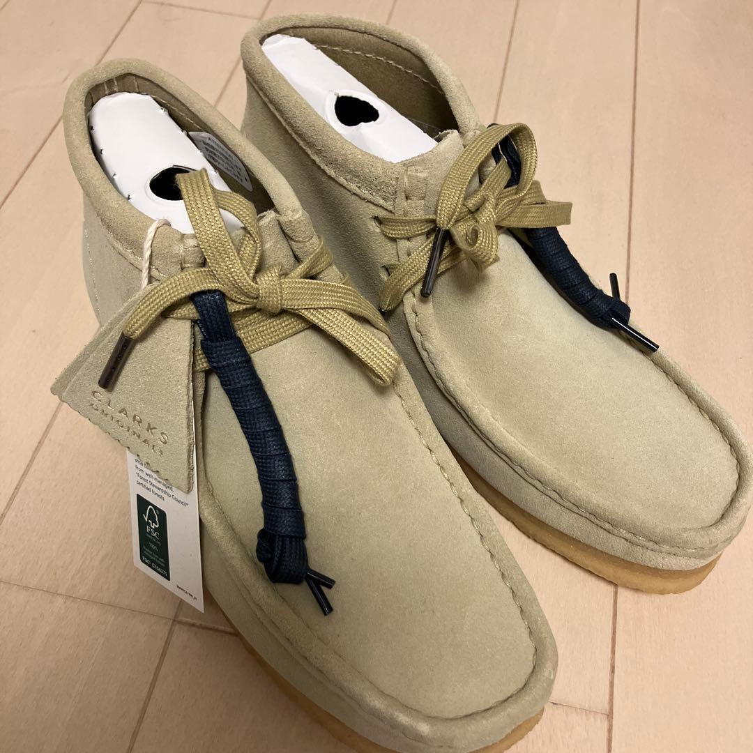 新品 クラークス CLARKS Wallabee Boot 23.5 ベージュ