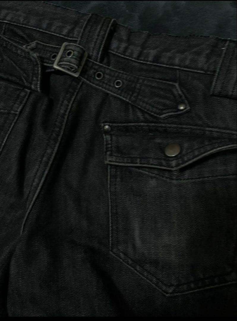 00s archive vile punk 平成　フレアデニム 弾丸ベルト付き