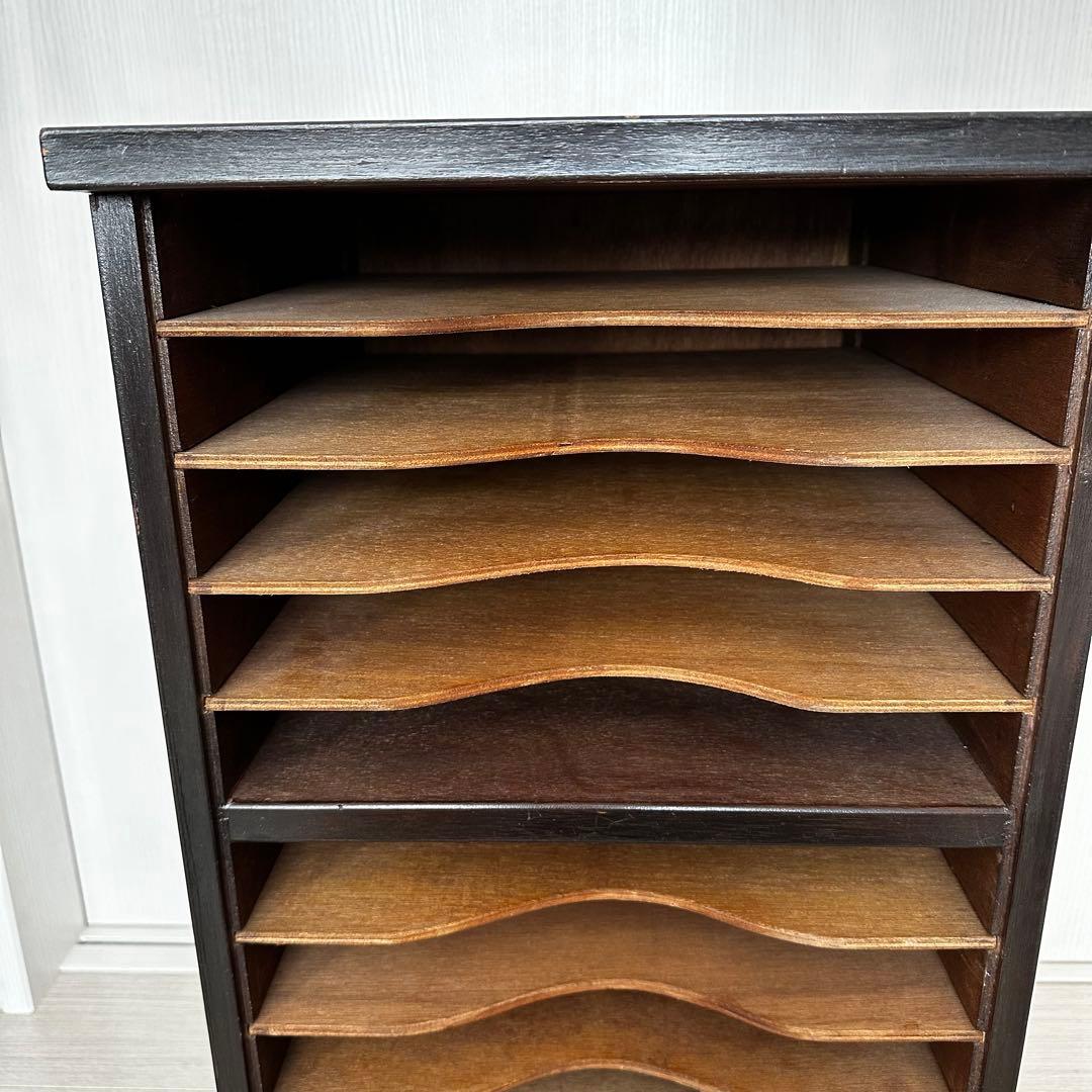 古道具　アンティーク　レコード棚　カルテ棚