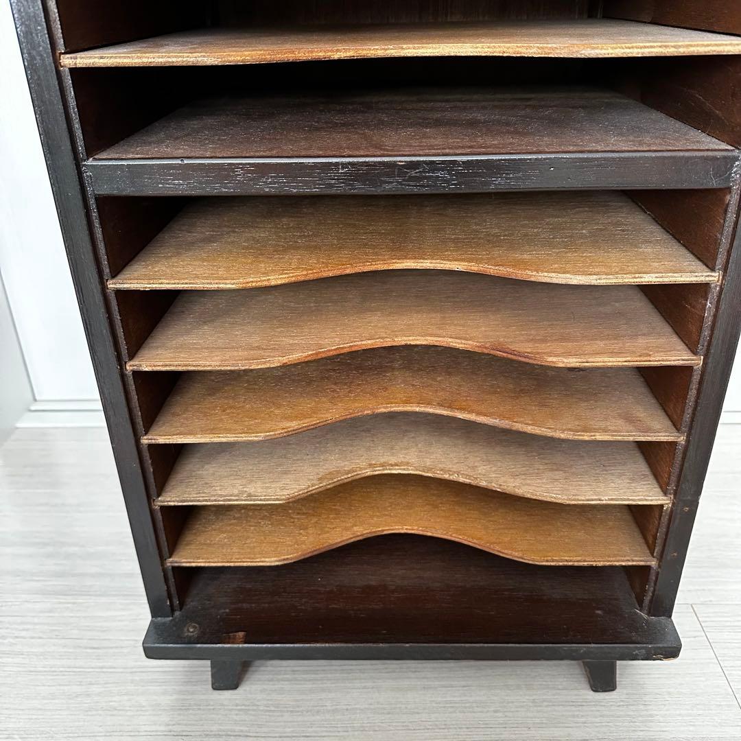 古道具　アンティーク　レコード棚　カルテ棚