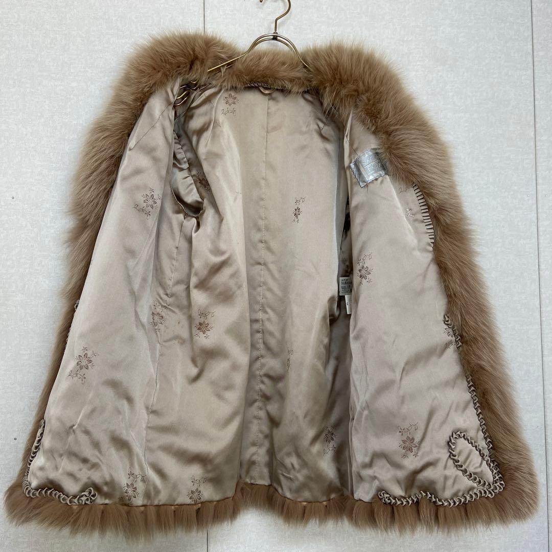 美品⭐️SAGAFOXサガフォックス ハーフコート ボリューミー銀サガ　キャメル