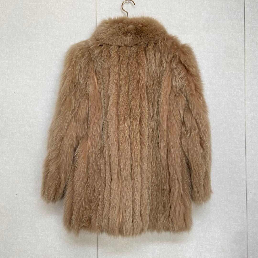 美品⭐️SAGAFOXサガフォックス ハーフコート ボリューミー銀サガ　キャメル