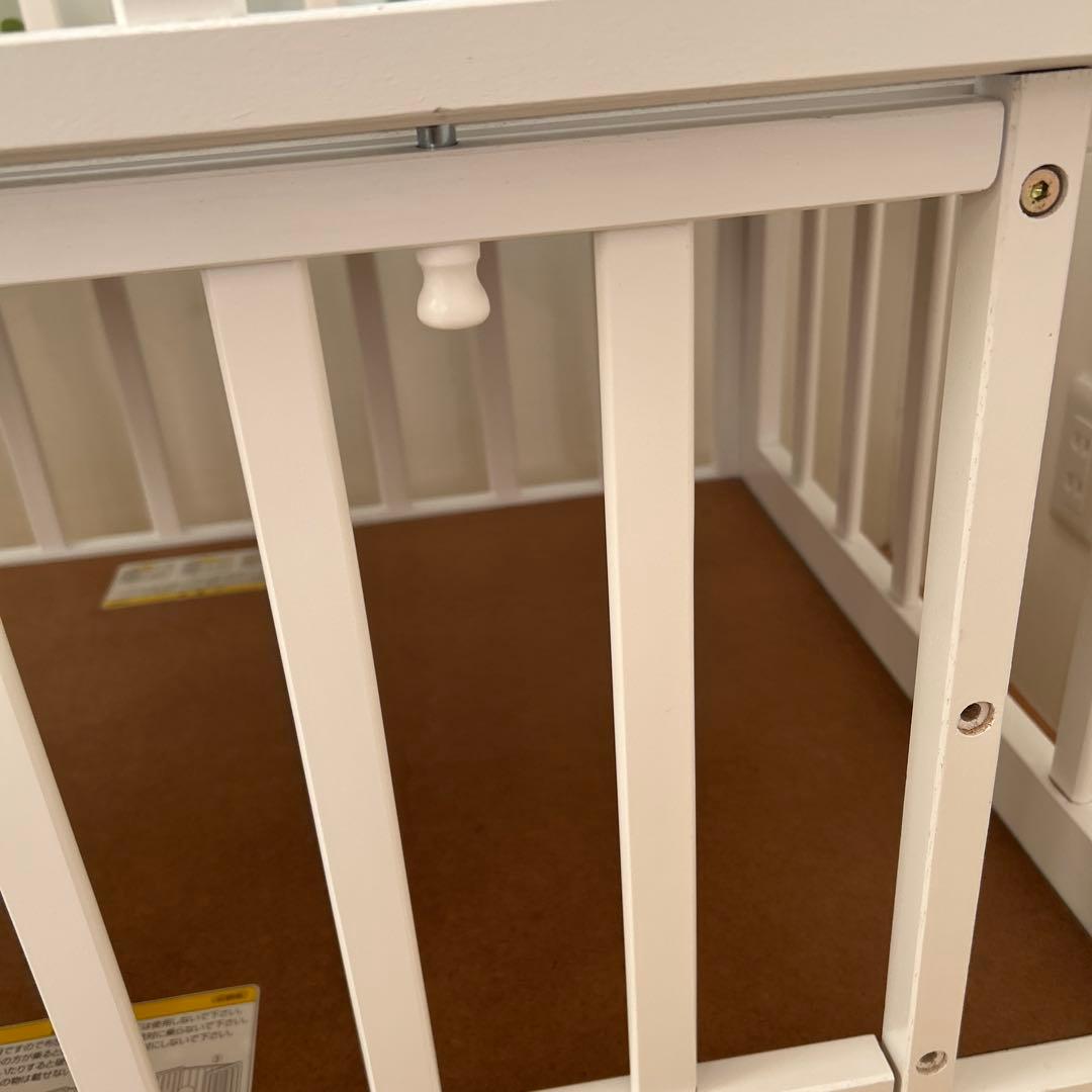 KATOJI木製ホワイトミニベビーベッド　早い者勝ち！送料込　60×90サイズ