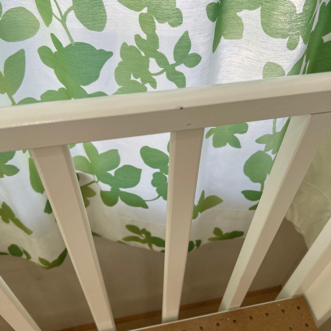 KATOJI木製ホワイトミニベビーベッド　早い者勝ち！送料込　60×90サイズ