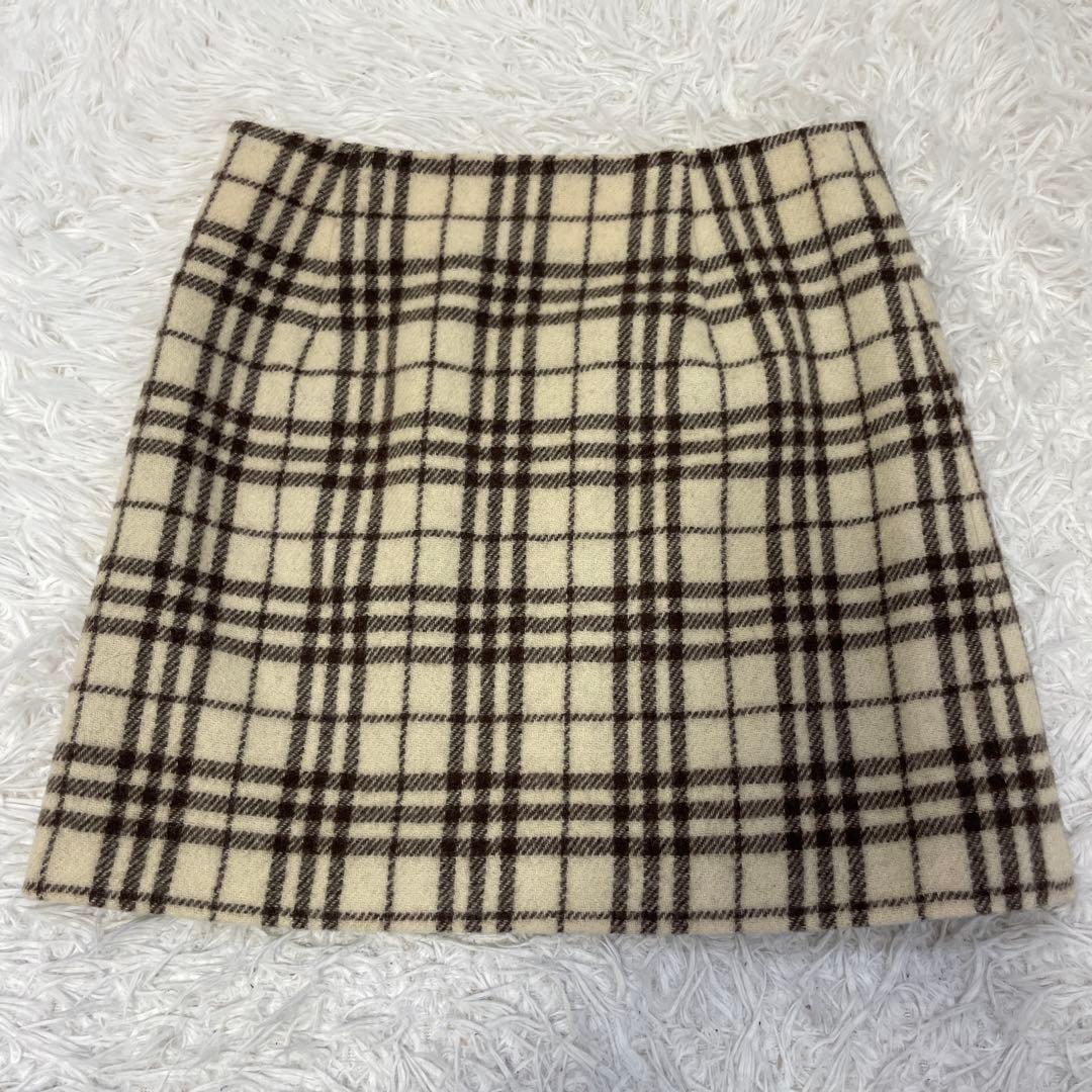 BURBERRY.bluelabel/バーバリー、ラップミニスカート、36サイズ