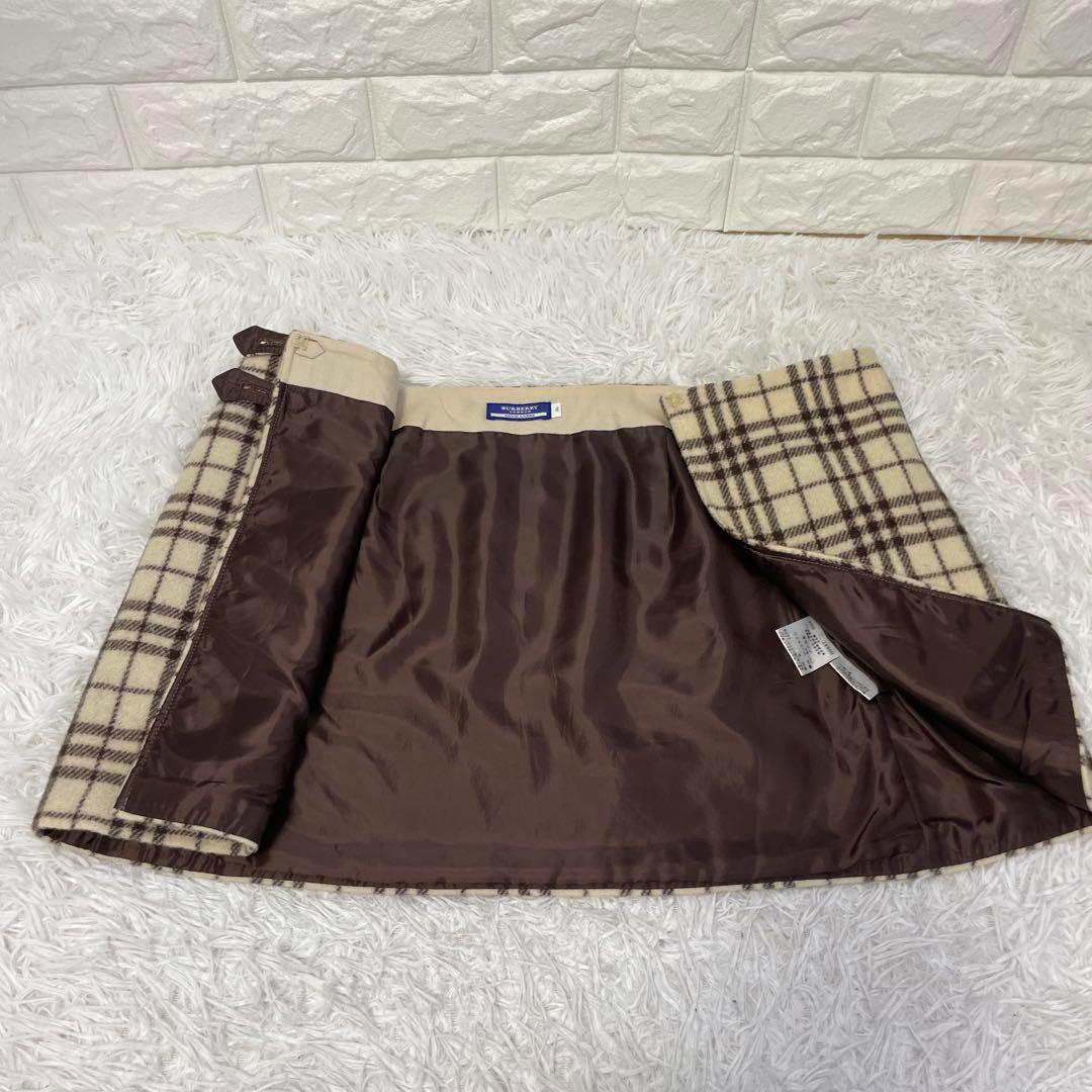 BURBERRY.bluelabel/バーバリー、ラップミニスカート、36サイズ