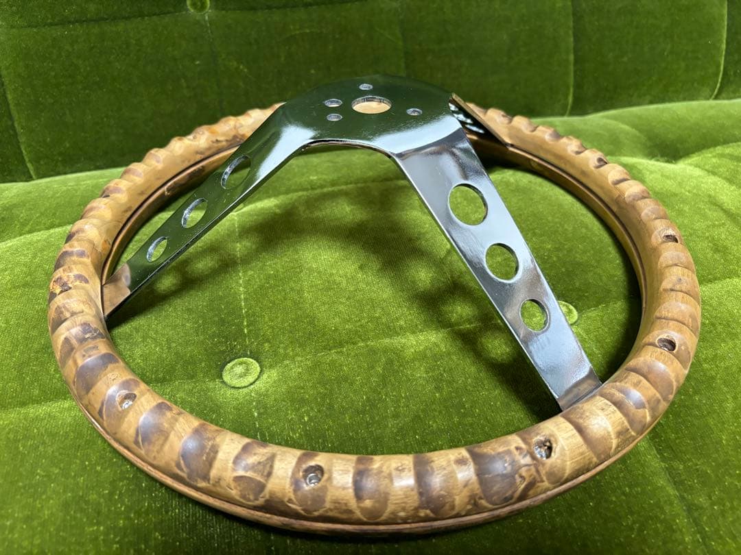 当時物 グラント ウッド ステアリング & ホーンボタン