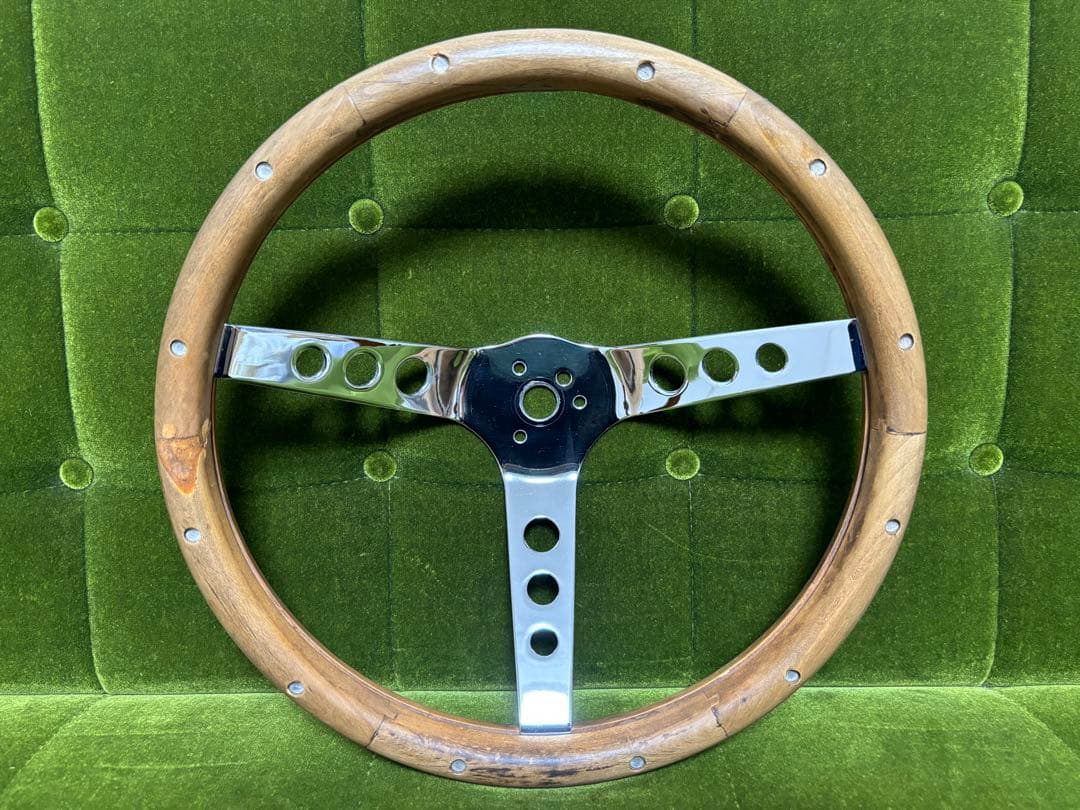 当時物 グラント ウッド ステアリング & ホーンボタン