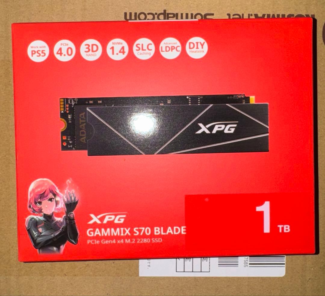 グラフィックボード・グラボ・ビデオカード XPG SSD 1TB GAMMIX S70 BLADE PCIe Gen4x4