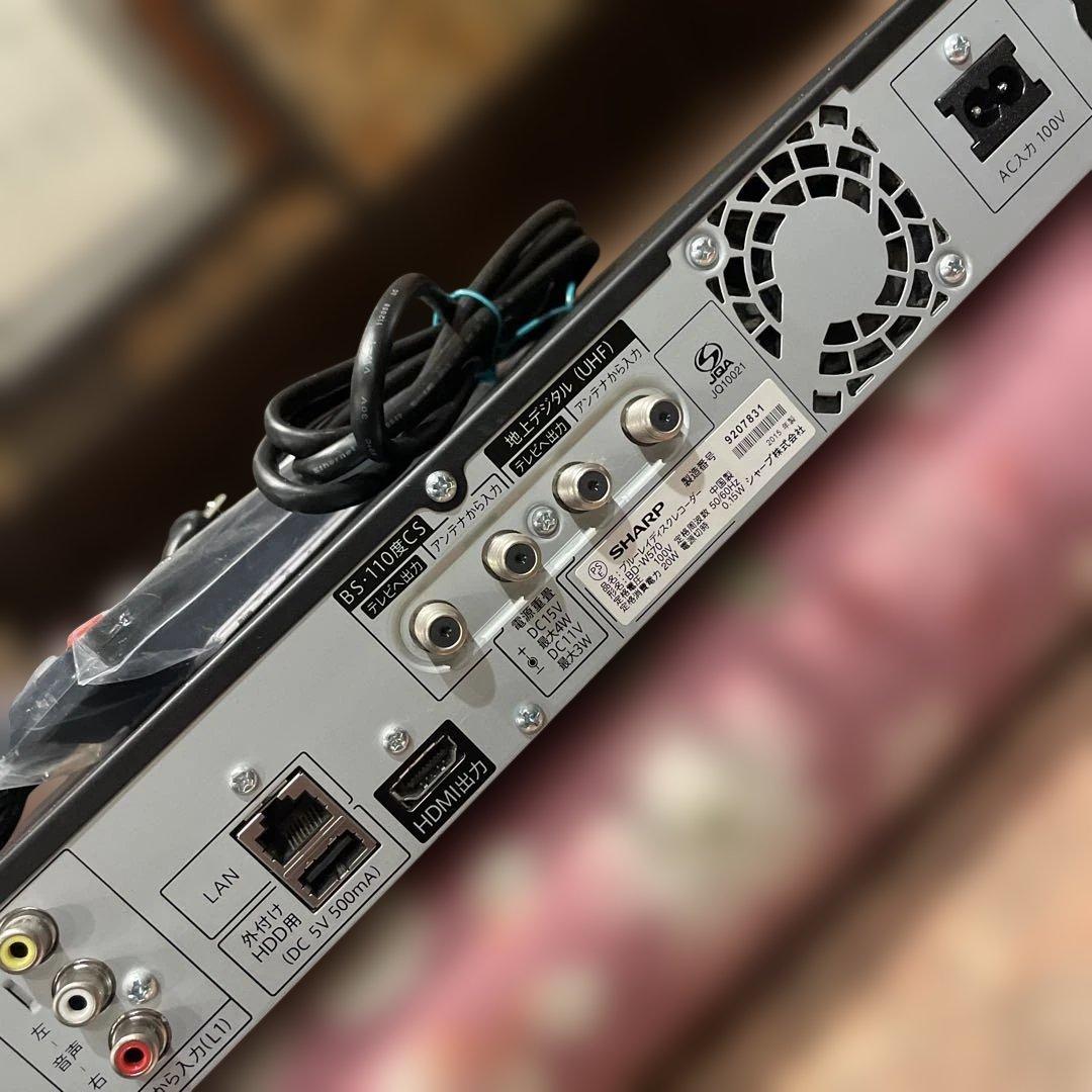 SHARP BD-W570 12倍録 500GB 純正リモ等付フル装備 完動品！