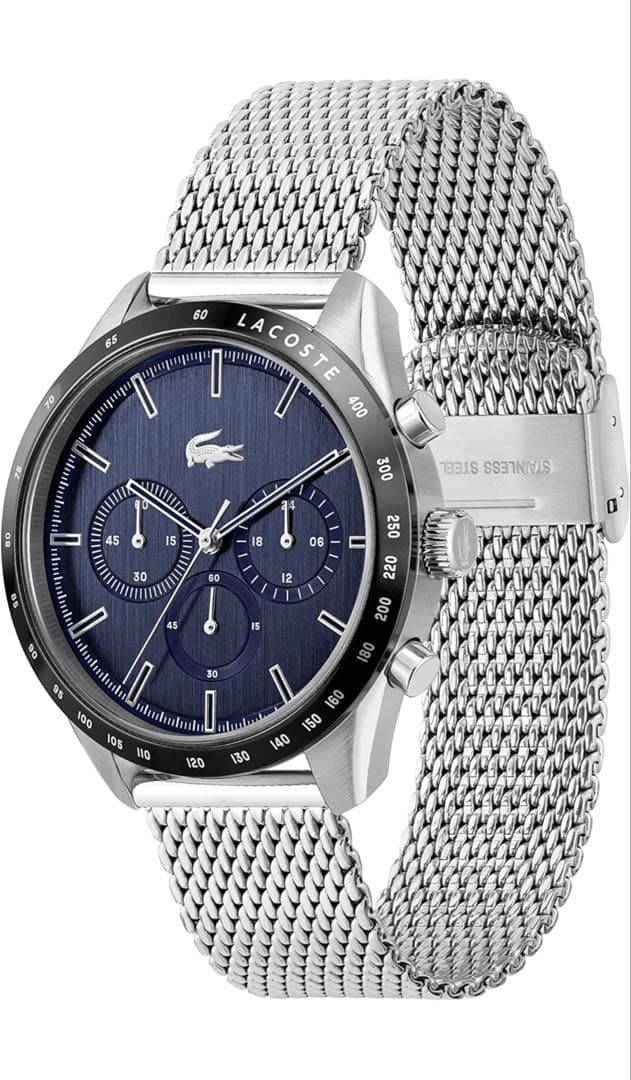 LACOSTE ネイビー クロノグラフ 腕時計