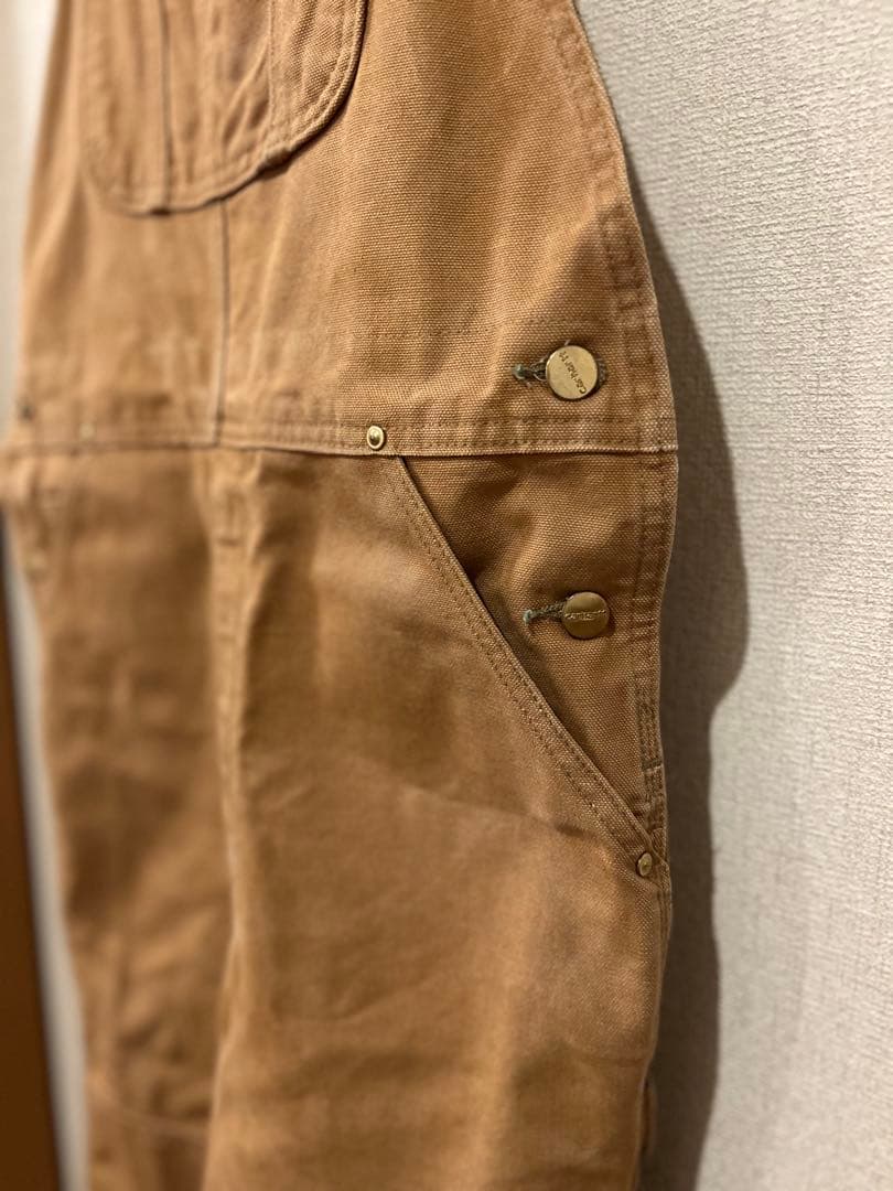 Carhartt ベージュオーバーオール30x30