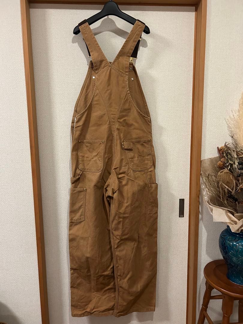Carhartt ベージュオーバーオール30x30