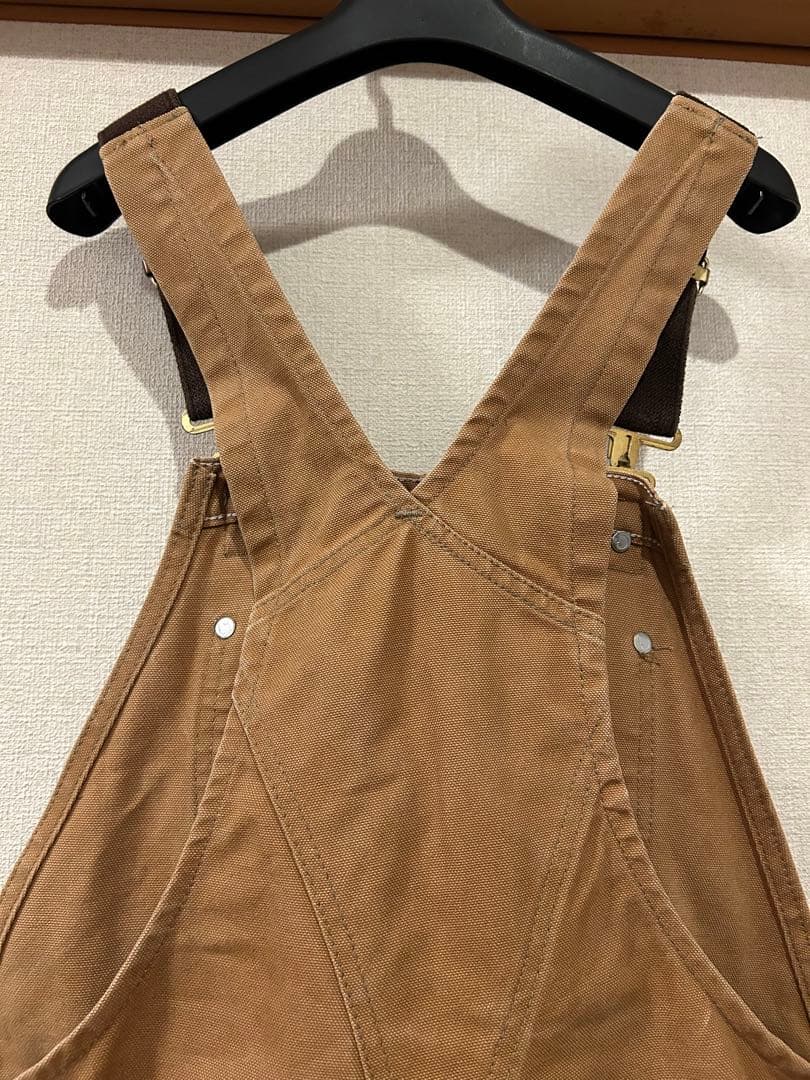 Carhartt ベージュオーバーオール30x30