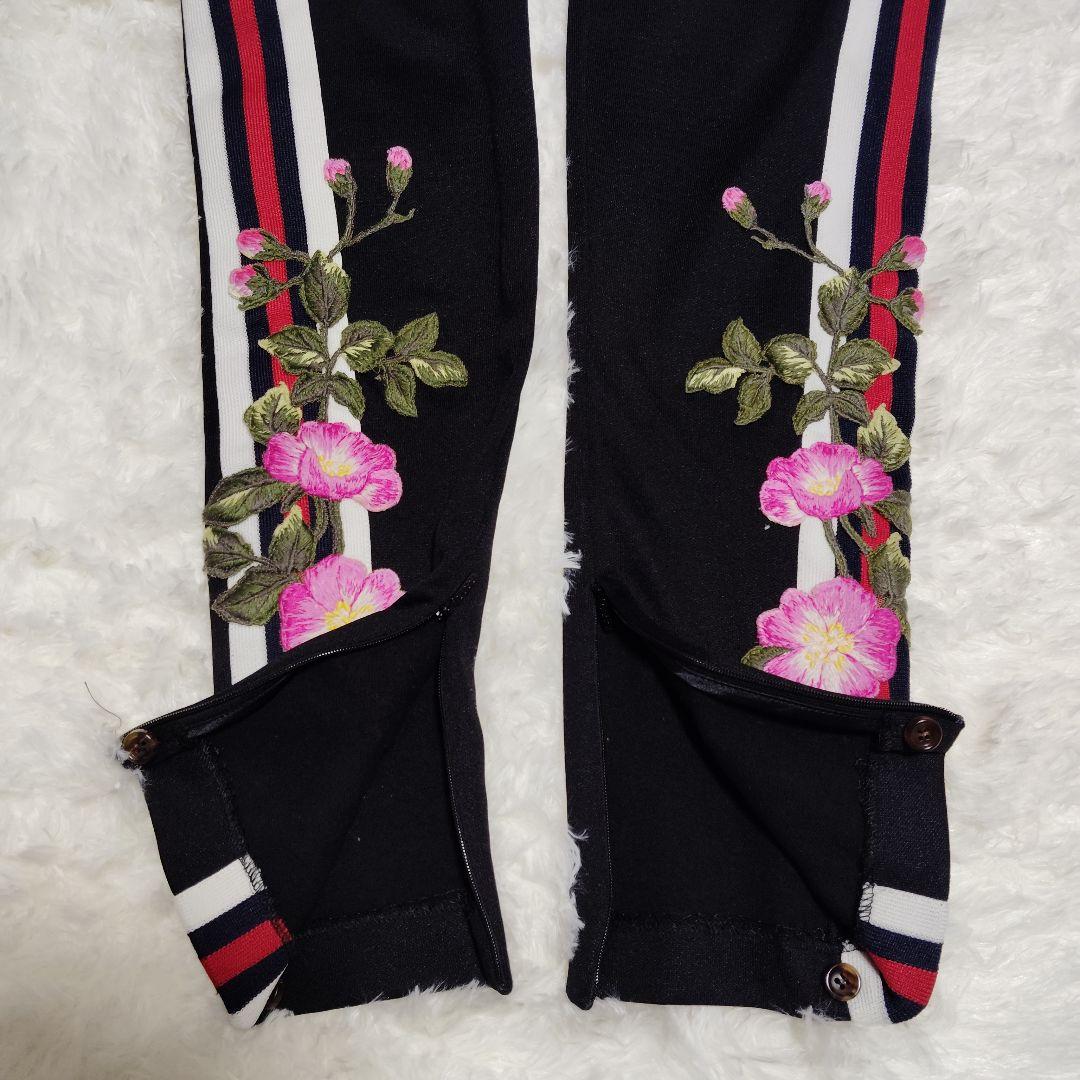 美品 GUCCI グッチ ジャージ ボトムス シェリーライン 花柄 フローラ S