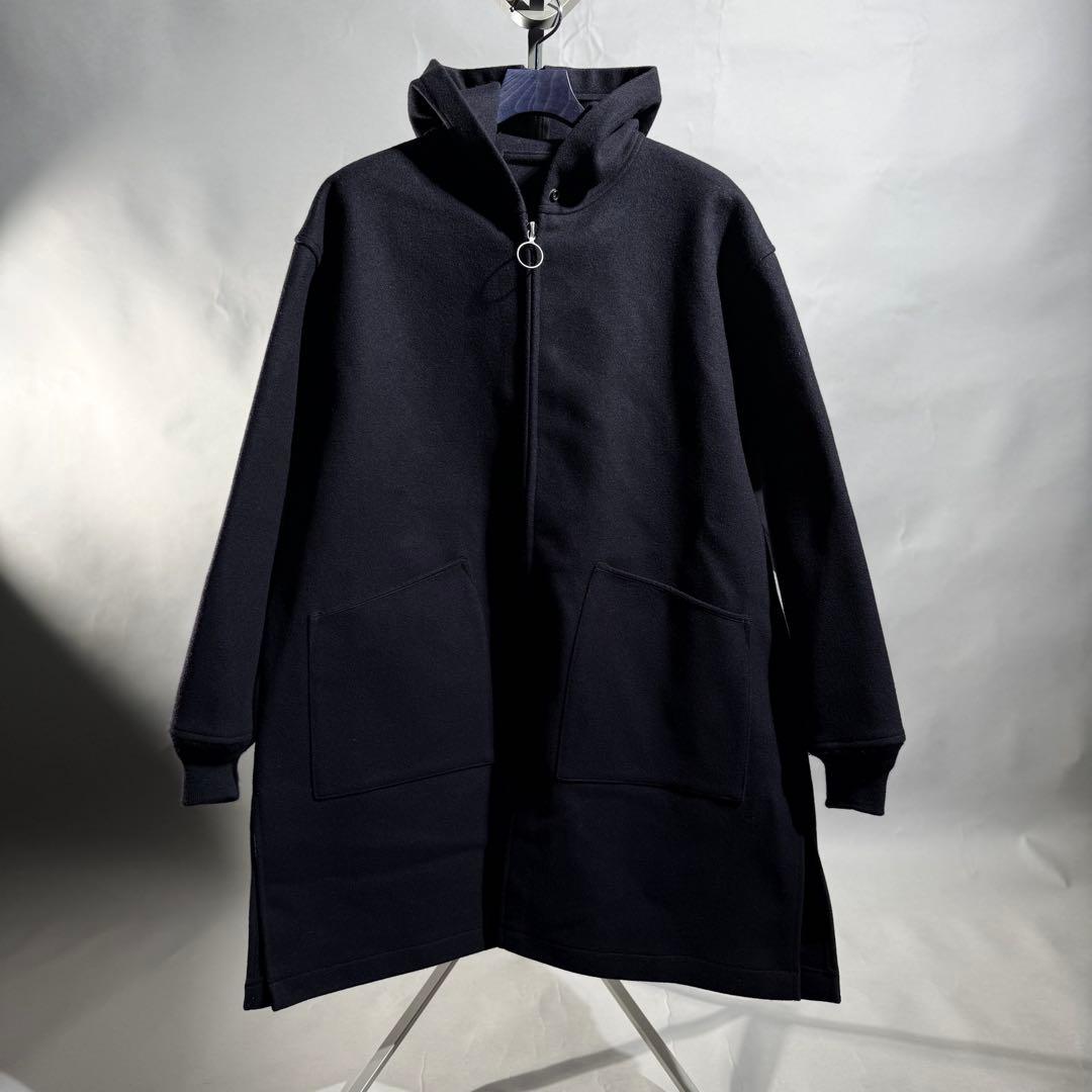 COMOLI メルトンフーデッドコート size2