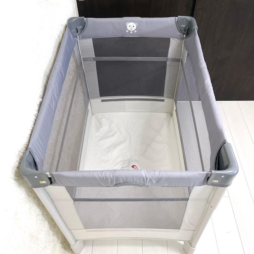 Aprica アップリカ ベビーベッド ココネルエアー AB グレーベアー極美品