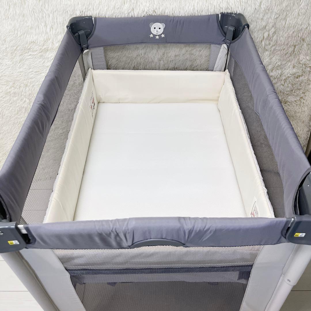 Aprica アップリカ ベビーベッド ココネルエアー AB グレーベアー極美品