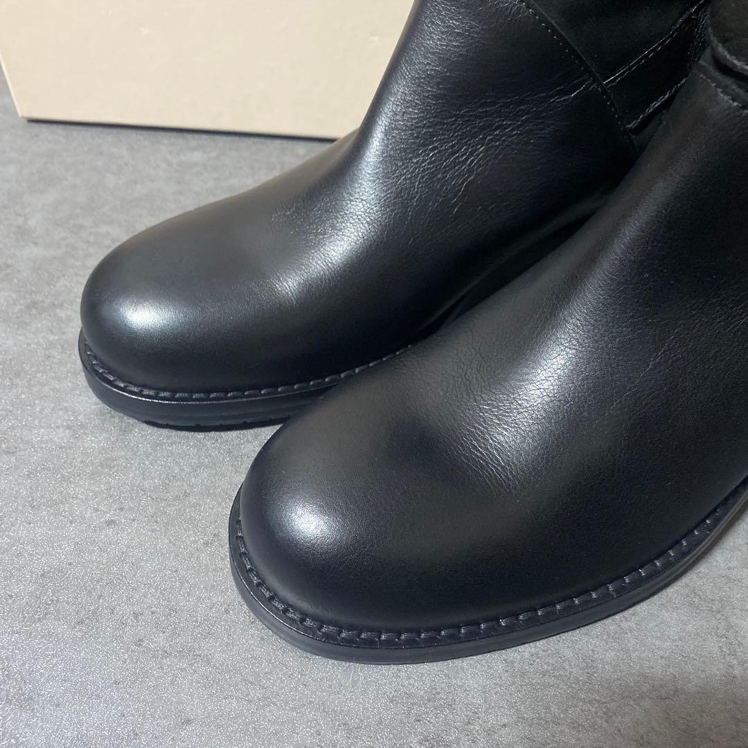 JIMMY CHOO ロングブーツ アーモンドトゥ スエード レザー 38 黒