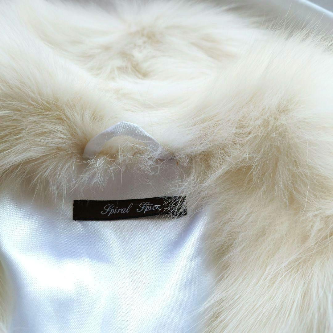 ラビットファー フォックスファー ホワイトファー ロングコート リアル