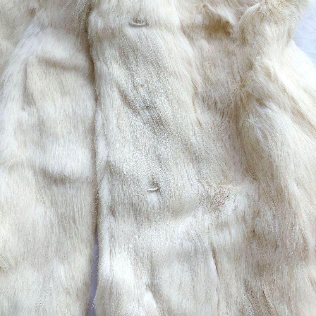 ラビットファー フォックスファー ホワイトファー ロングコート リアル