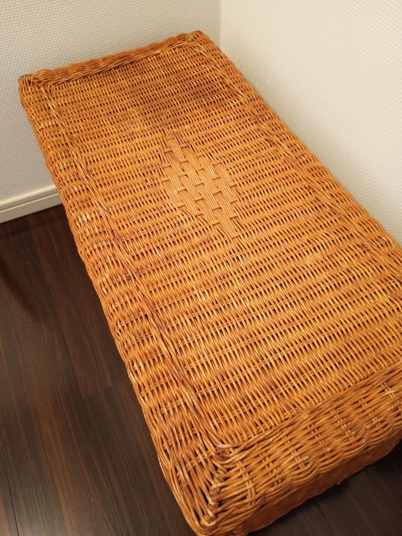籐　座れる収納　アンティーク
