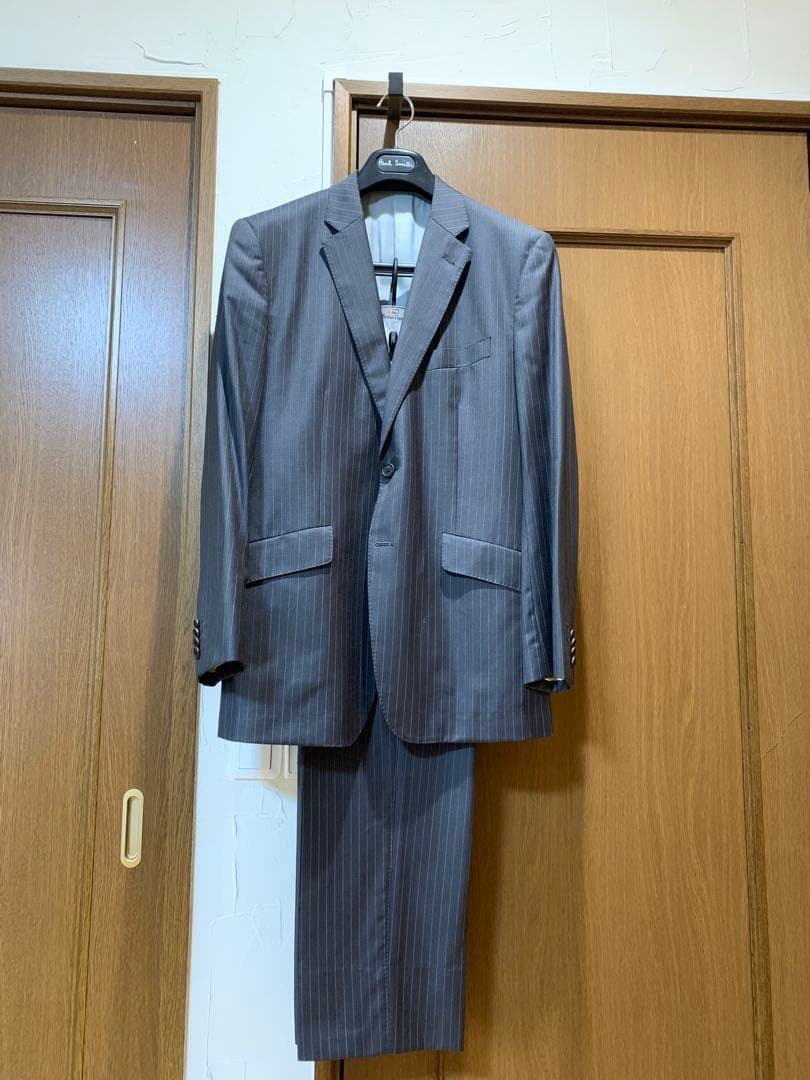 L ポールスミス スーツ グレー ストライプ