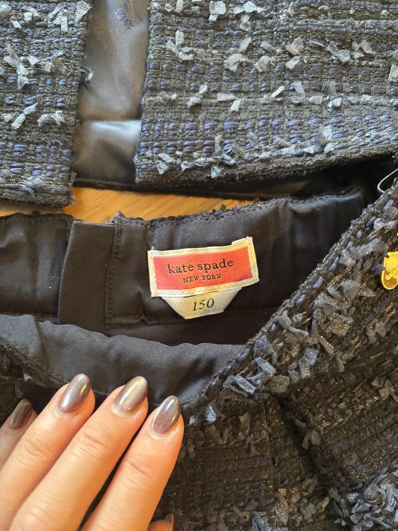 kate spade ネイビースカートスーツ 150小学校卒業式にぴったり