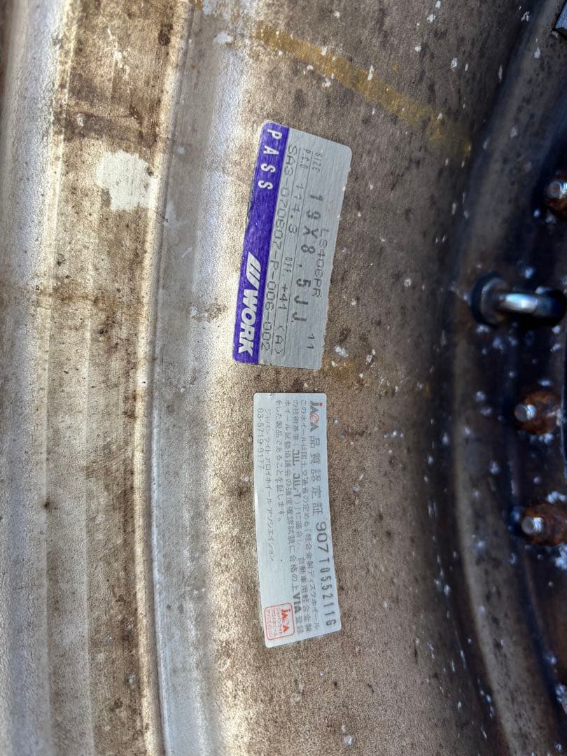 ４本タイヤホイールセット　19インチ　LS ホイール　アルファード　WORK