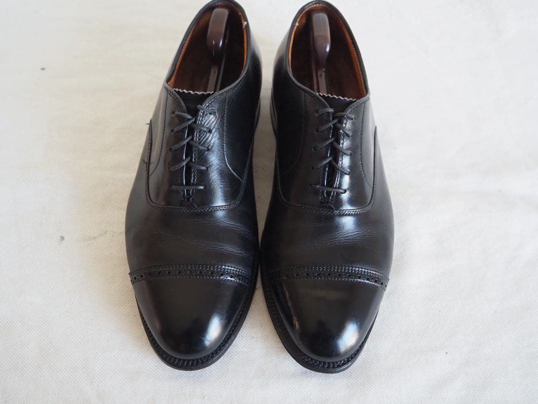 靴 Alden 901 Black Punched Cap Toe