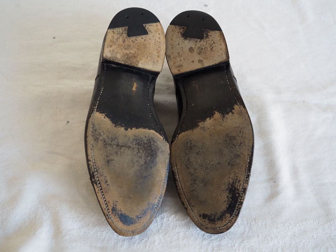 靴 Alden 901 Black Punched Cap Toe