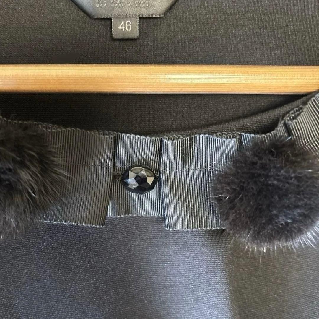 トゥービーシック　大きいサイズ　ミンクファーチュニック（2way）