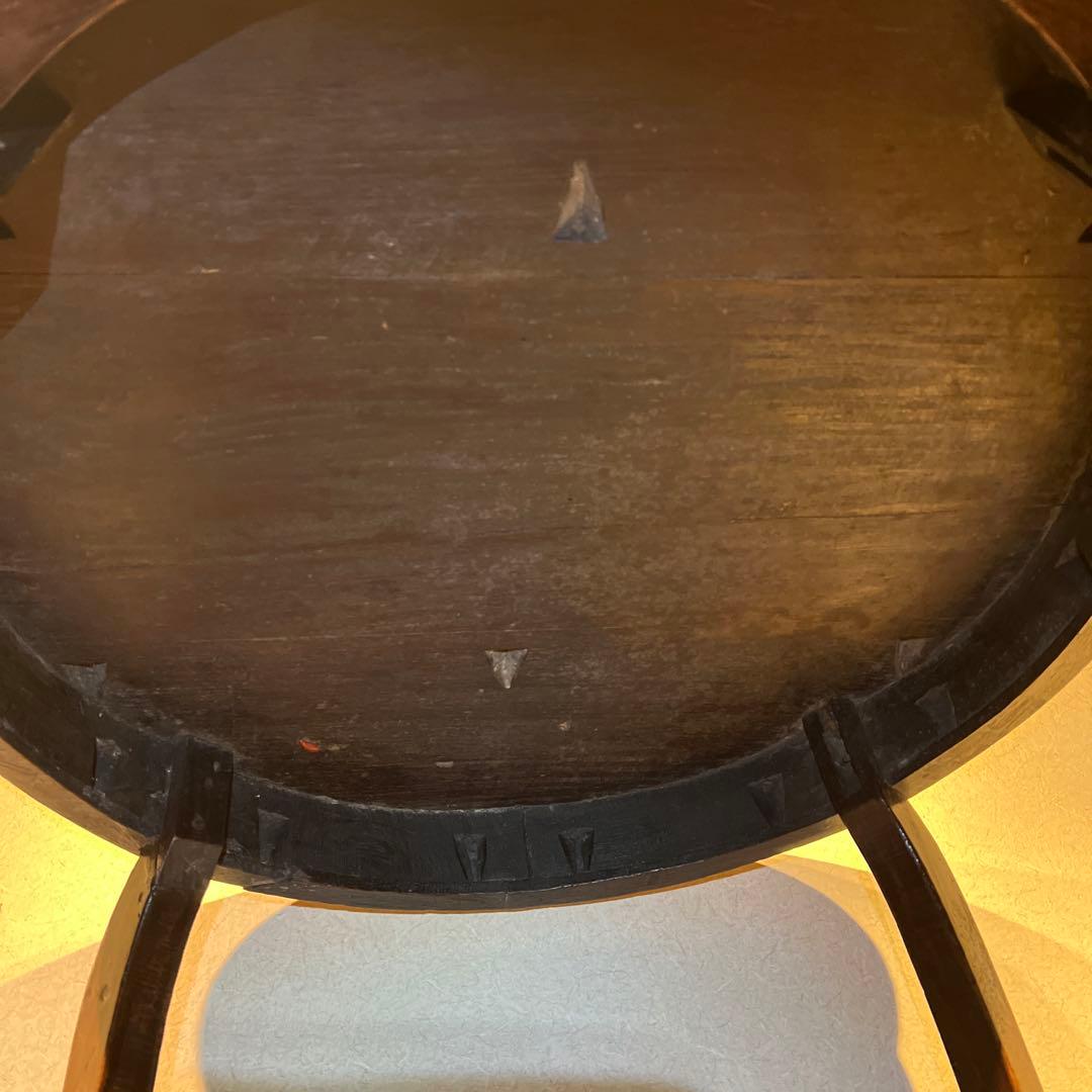 中華民国1910'sアンティーク3点セットの内のテーブル　上海租界