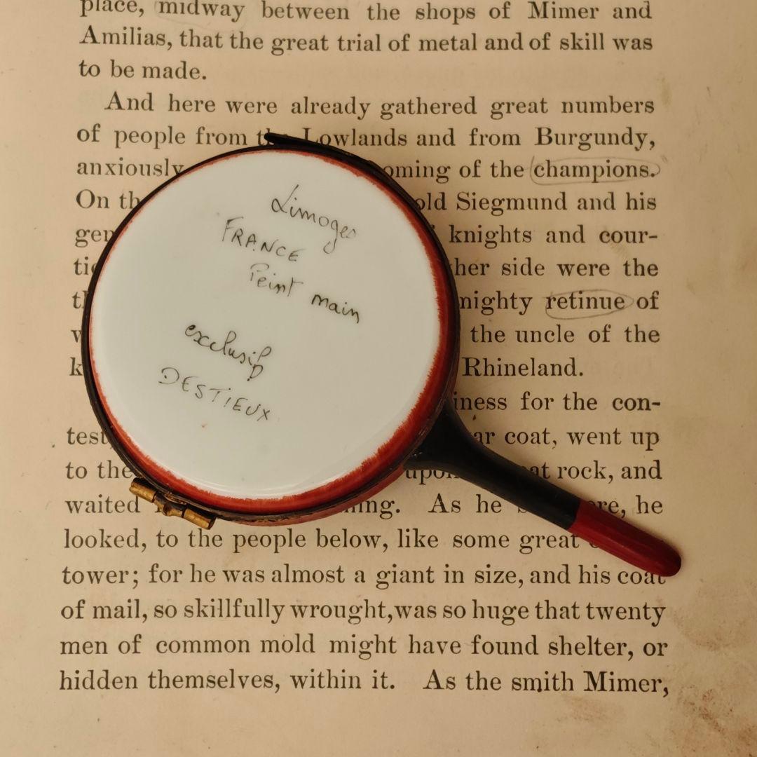 リモージュボックス　目玉焼きフライパン　ミニチュア　フランス製　小物入れ