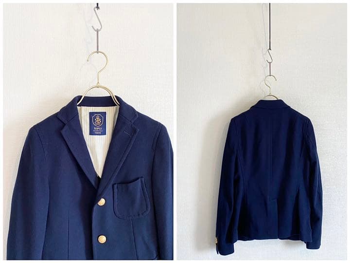 Deuxieme Classe 金ボタン ラッチニット チビ紺ブレ 38