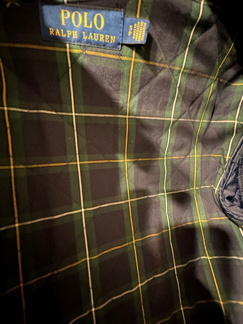 ポロラルフローレン　メンズ　キルティングジャケット　S ネイビー