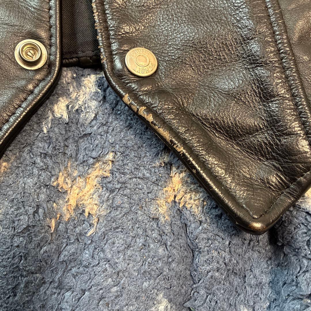 の*の様 schott レザーベスト　レザージャケット　サイズS