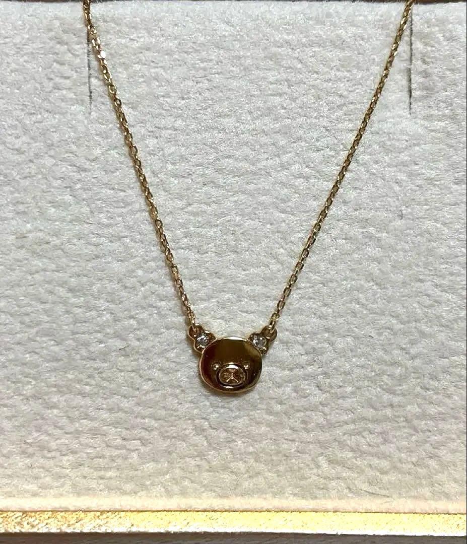 カナル4℃ ネックレス　10金イエローゴールド　ダイヤ　くまモチーフ　K10YG