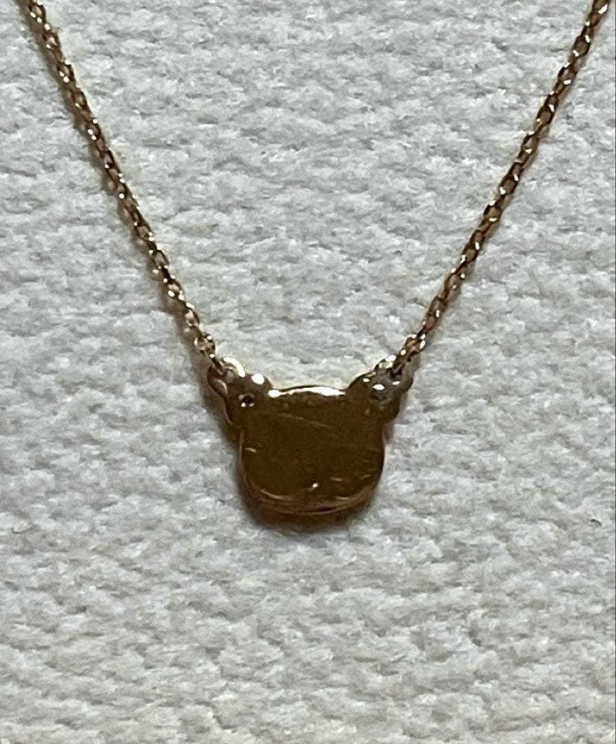 カナル4℃ ネックレス　10金イエローゴールド　ダイヤ　くまモチーフ　K10YG