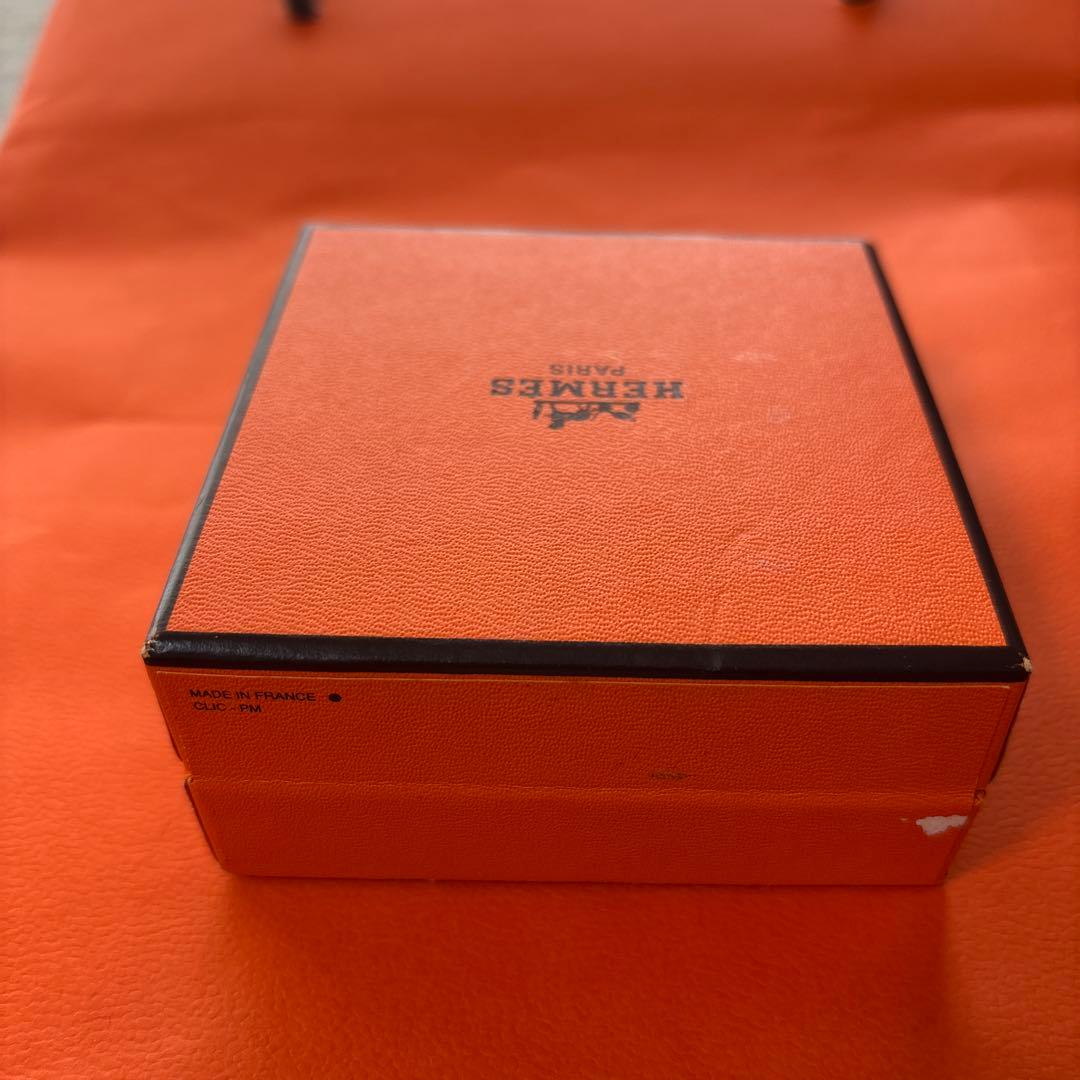 HERMES バングル ホワイト・シルバー※おまけ　紙袋
