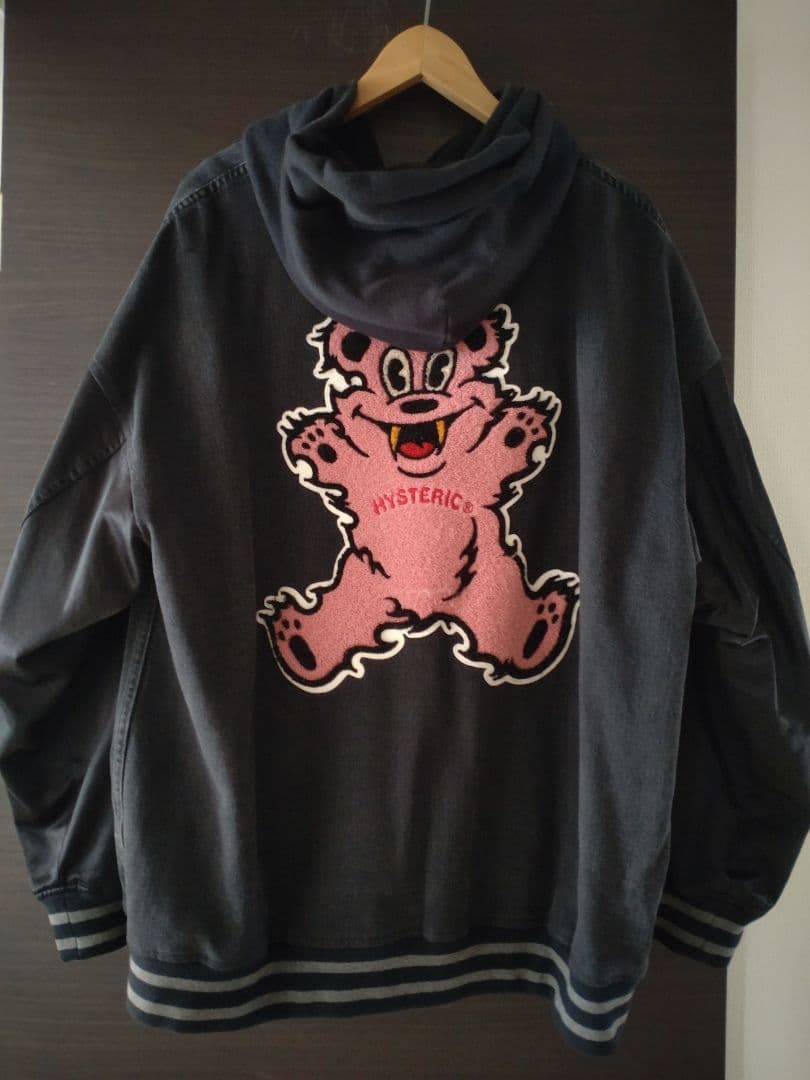 FIRE BEAR アップリケ リメイクデニムブルゾン ファイヤーベア