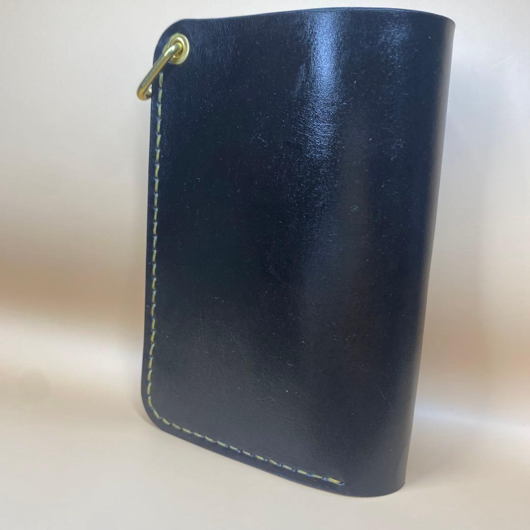 無骨 艶 マチ お札折らずに収納できる手染めミドルトラッカーウォレット BTW