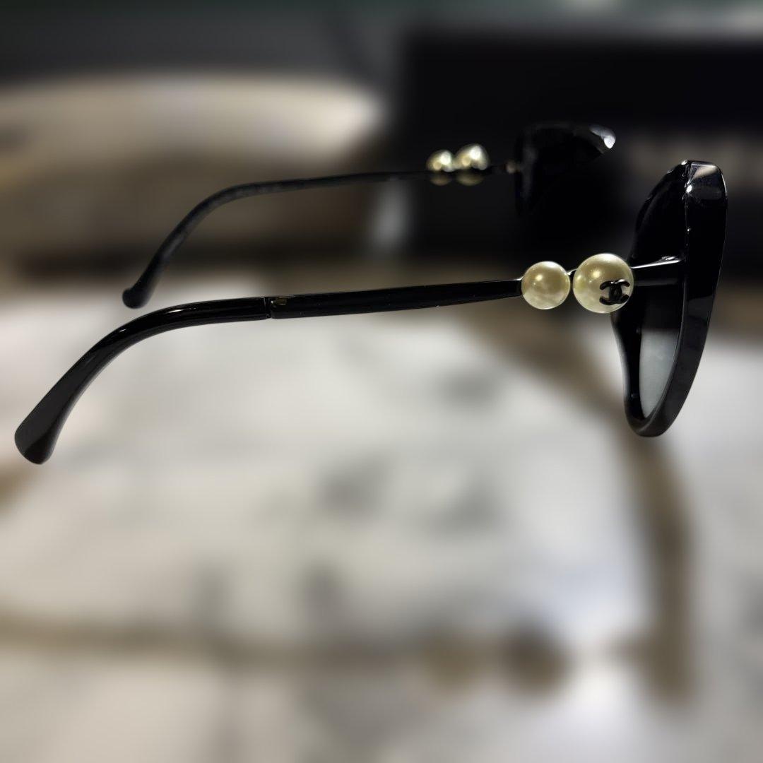 【外箱 ケースつき】CHANEL サングラス パールサングラス ブラック