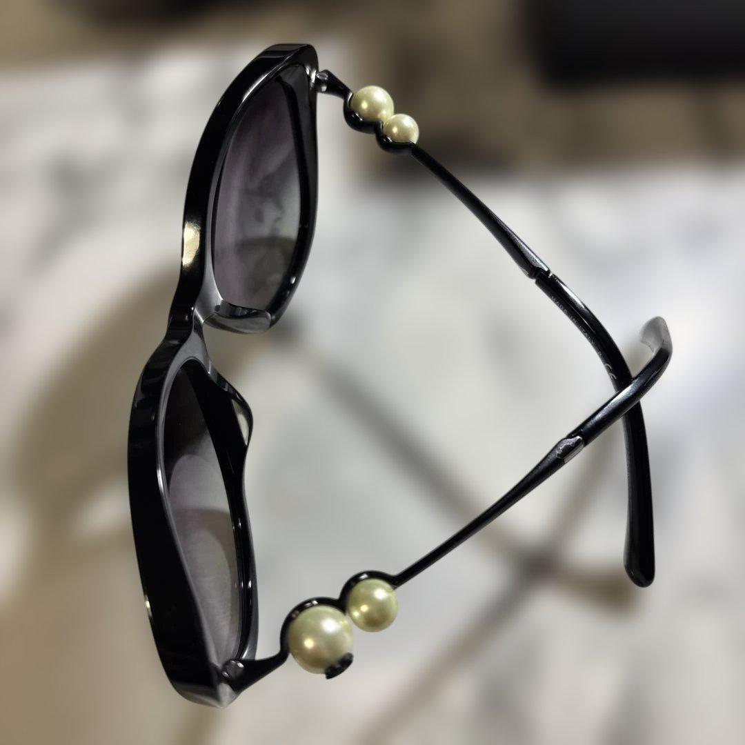 【外箱 ケースつき】CHANEL サングラス パールサングラス ブラック