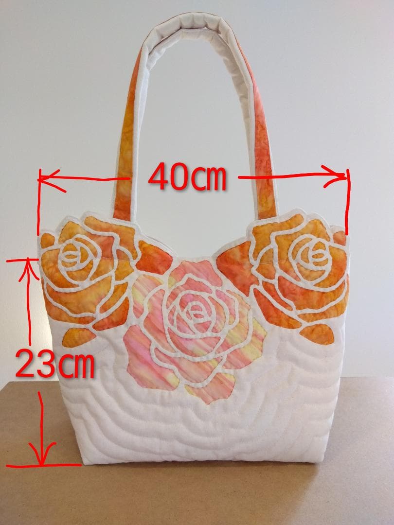 ハワイアンキルト　ハンドメイド　ロケトートバッグ