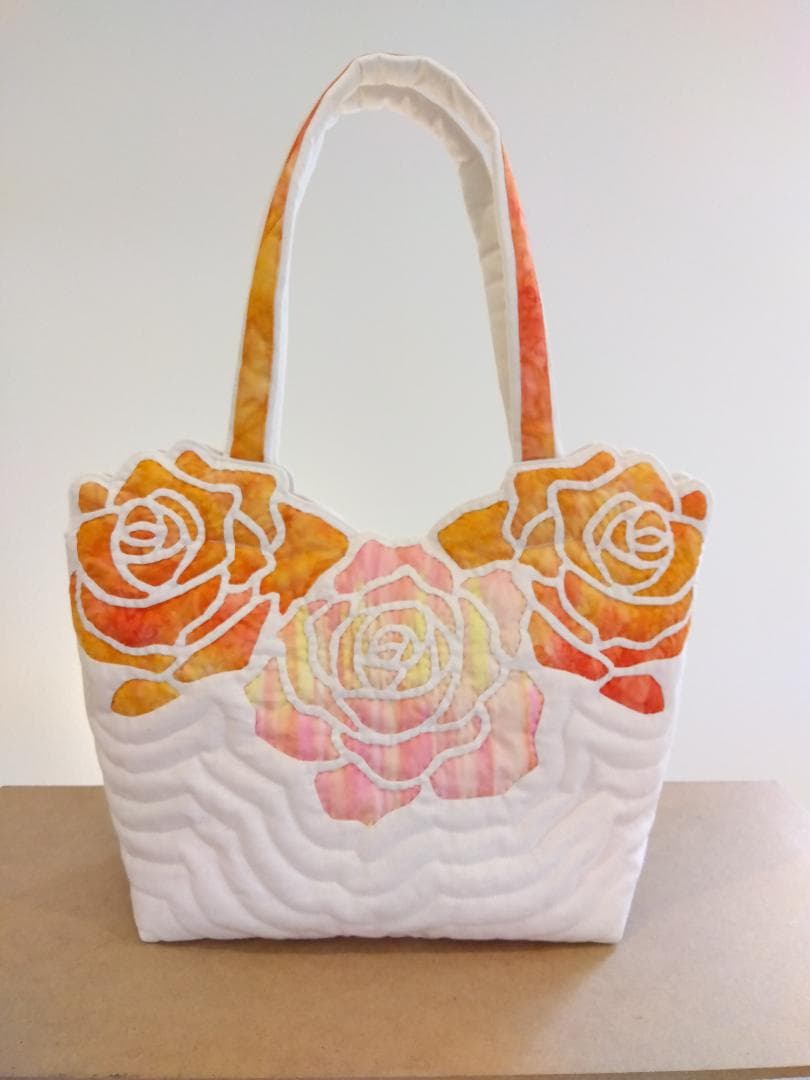 ハワイアンキルト　ハンドメイド　ロケトートバッグ