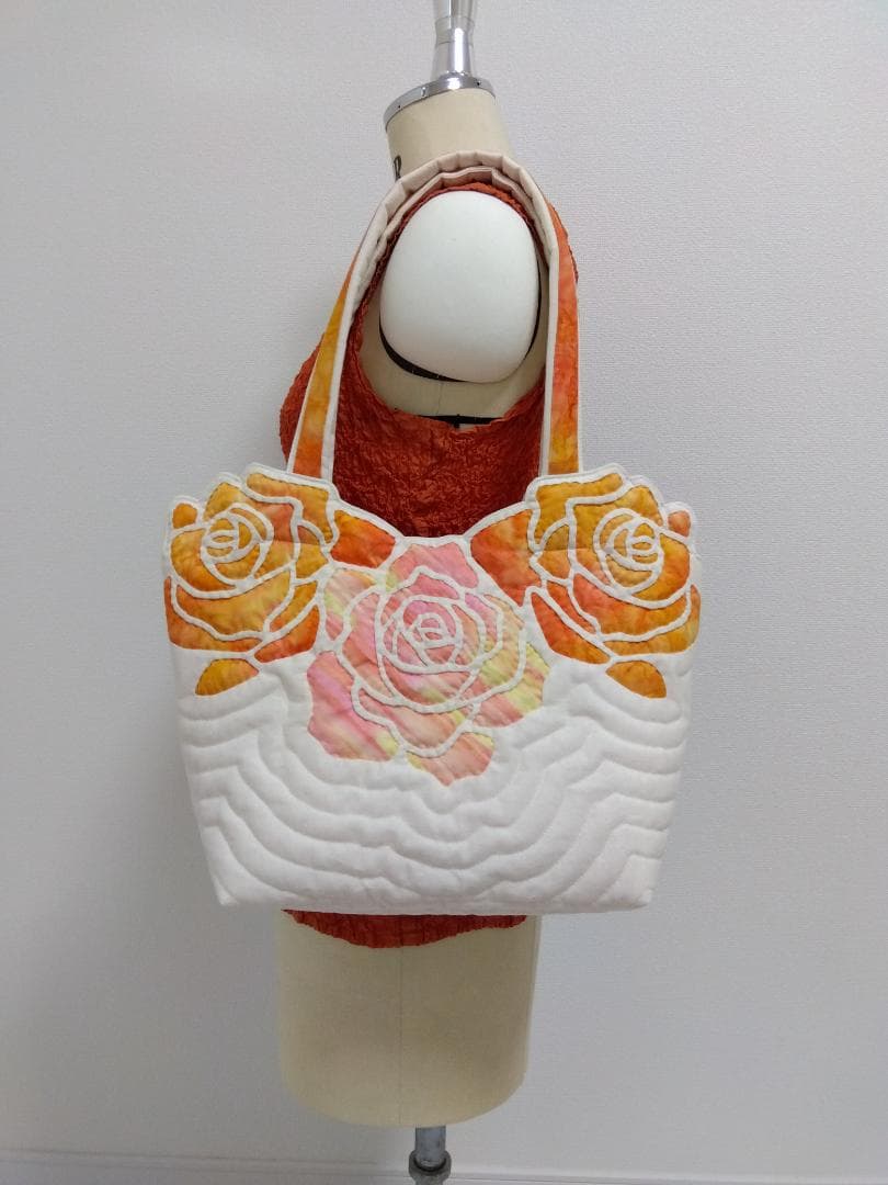 ハワイアンキルト　ハンドメイド　ロケトートバッグ